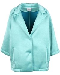 Motel - Aqua Cropped Polyester Jacket - Lyst