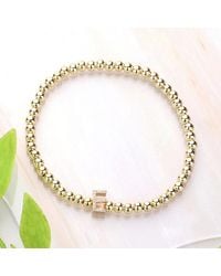 Fashnzfab - Secret Box_ E Monogram Initial Stretch Bracelet - Lyst