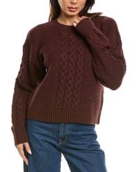 Splendid - Celeste Cable Wool-Blend Sweater - Lyst