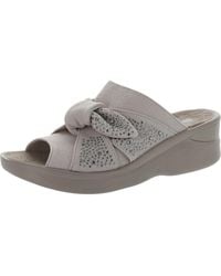 Bzees - Smile Bright Cotton Open Toe Wedge Sandals - Lyst