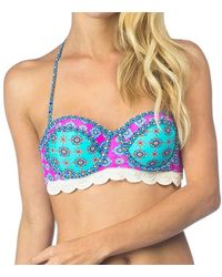 Hobie - Underwire Crochet Midkini Bikini Top - Lyst