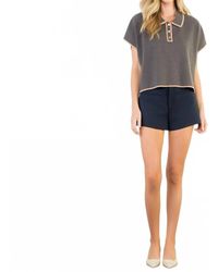 Thml - Cap Sleeve Collared Sweater - Lyst