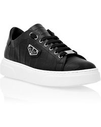 Philipp Plein - Crocco Lo-Top Sneakers Iconic Plein - Lyst