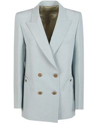 Blazé Milano - Zenith Everynight Double Breasted Silk Blazer - Lyst