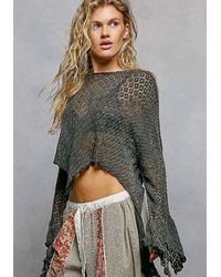 Pol - Oversized Knit Crop Top - Lyst