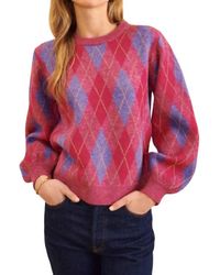 John + Jenn - Diamond Long Sleeve Sweater - Lyst