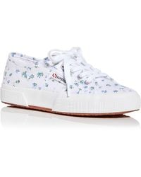 Superga - 2750 Flower Print Canvas Lace Up Casual And Fashion Sneakers - Lyst