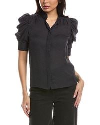 FRAME - The Gillian Silk Top - Lyst