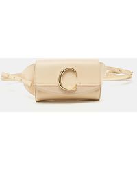 Chloé - Leather And Suede C Belt Bag - Lyst