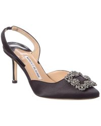 Manolo Blahnik - Hangisli 70 Satin Slingback Pump - Lyst