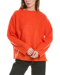 Eileen Fisher - Funnel Neck Box Wool Top - Lyst