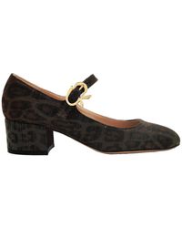 Gianvito Rossi - Leopard Print Mary Ribbon Pumps, Brand Size 37 Us Size 7 - Lyst