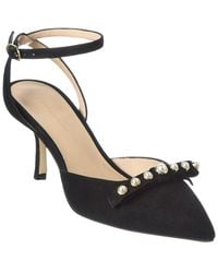 Stuart Weitzman - Luella Strap 75 Suede Pump - Lyst