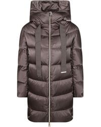 Herno - A-Shape Satin Jacket With Hood - Lyst