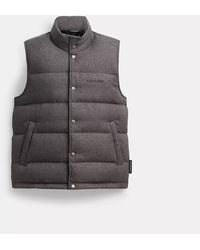 COACH - Solid Down Vest - Lyst