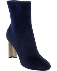 Louis Vuitton - Blue Silhouette Rhinestone Heel Ankle Boots - Lyst