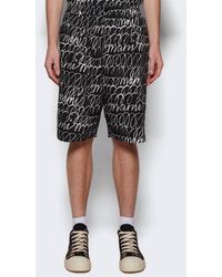 Marni - Scribbled Popeline Drawstring Shorts - Lyst