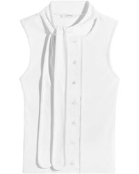 Lemaire - Asymmetrical Fitted Top With Button-Down Front - Lyst