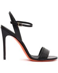 Santoni - High Sandals With Slender Heel And Straps - Lyst