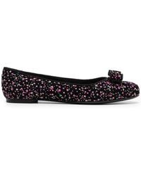 Ferragamo - Varina Leather Ballerina Shoe - Lyst