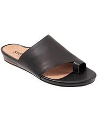 Softwalk - Corsica .5 Leather Slip-On Slide Sandal Zpo729 ,10.5) - Lyst