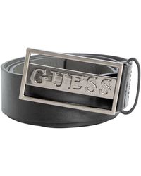Guess - Joey Cutout Plaque Belt - Lyst