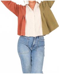 Eesome - Button Down V-Neck Top - Lyst
