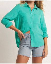 Z Supply - Kaili Button Up Gauze Top - Lyst
