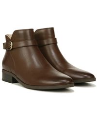 Naturalizer - Rosaline Booties Dark Leather Ankle Boots Lion311 - Lyst
