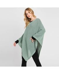 TRUEDAMES - Solid Knit Loose Fit Poncho - Lyst