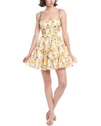 Agua Bendita - Bisuteria Linen & Silk-Blend Mini Dress - Lyst