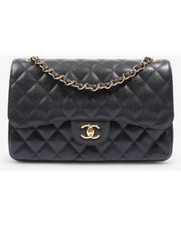 Chanel - Classic Jumbo Double Flap Caviar Leather Shoulder Bag - Lyst
