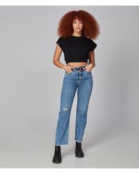Lola Jeans - Denver-bm High Rise Straight Jeans - Lyst