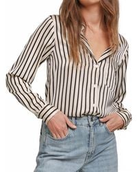 Line & Dot - Striped Long Sleeve Button Shirt - Lyst