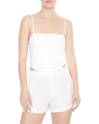 Forever 21 - Cropped Dolphin-Hem Cami - Lyst