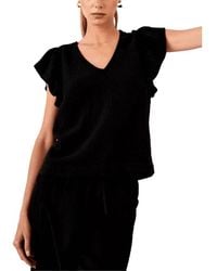 Rails - Lela Flutter Sleeve Organic Cotton Gauze Top - Lyst