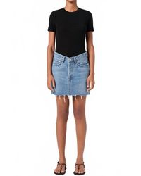 Agolde - V-Waist Mini Skirt - Lyst