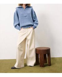 FRNCH - Naemi Zip-Up Trucker Sweater - Lyst