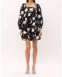 SOFIA The Label - Berkley Floral Babydoll Mini Dress - Lyst