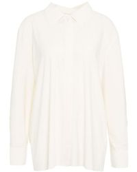 Norma Kamali - Fluid-Fit Oversized Blouse With Classic Shirt Collar - Lyst