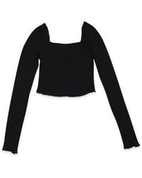 CALLIPYGIAN - Square Neck Crop Top - Lyst