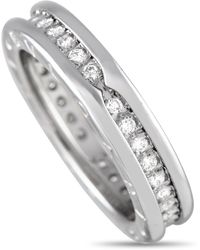 BVLGARI - B. Zero1 18k White Gold 0.45 Ct Diamond Ring Bv16-052024 - Lyst