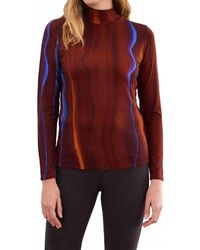 Fdj - Long Sleeve Mock Neck Top - Lyst