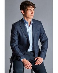 Charles Tyrwhitt - Slim Fit Wool & Linen-blend Luxury Jacket - Lyst