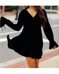 New In - Velvet Mini Dress - Lyst
