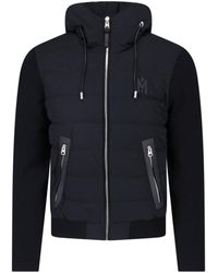 Mackage - Hooded Puffer Jacket With Knit Sleeves - Lyst