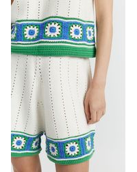 Chinti & Parker - Cream Cotton Hand Crochet Shorts - Lyst