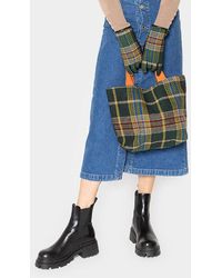 Fashnzfab - Plaid Check Patterned Tote Bag - Lyst