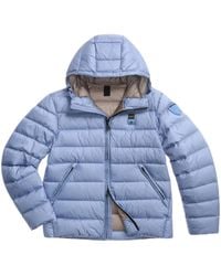 Blauer - Light Acton Quilted Hooded Polyamide Down Jacket - Lyst