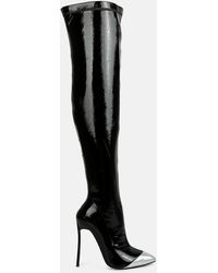 LONDON RAG - Chimes High Heel Patent Long Boots - Lyst